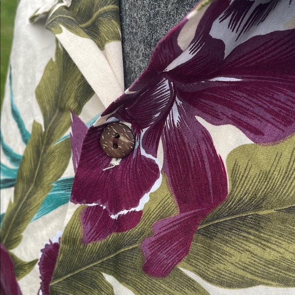 Tropical Floral Orchid Button-Up Shirt - Picture 4 of 14